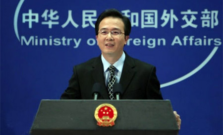 hong lei China alaba esfuerzos de Merkel y Hollande sobre conflicto ucraniano